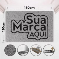 Tapete Capacho De Vinil Personalizado Limpa Os Pés 180x120cm