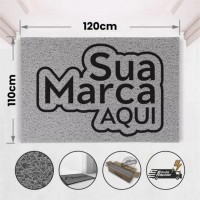 Tapete Capacho De Vinil Personalizado De Entrada 120x110cm