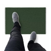 Tapete Capacho De Vinil Liso Original 180x60cm Verde Musgo