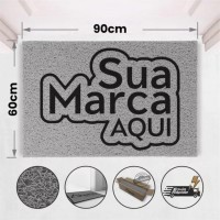 Tapete Capacho De Vinil Personalizado Porta Entrada 90x60cm