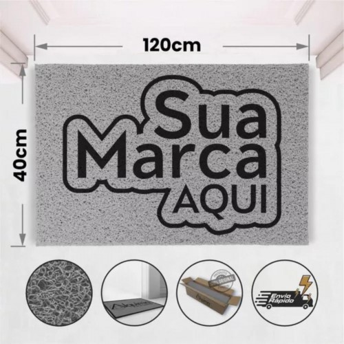 Tapete Capacho De Vinil Personalizado De Qualidade 120x40cm