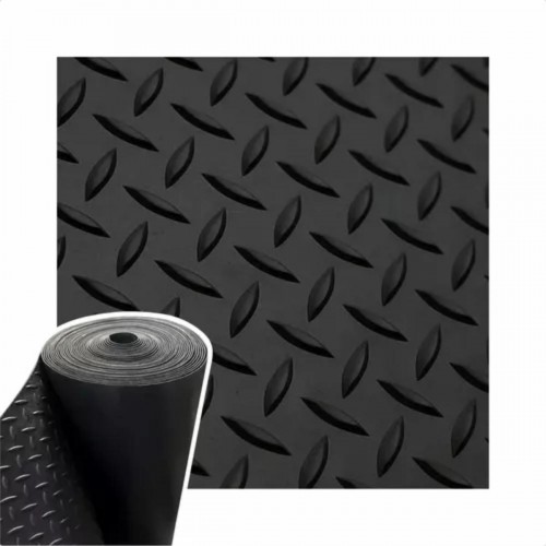 Piso Laminado Bus Proteção Antiderrapante 65x100cm Preto