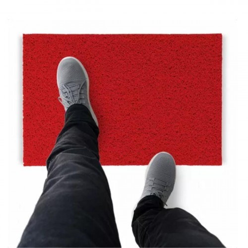 Tapete Capacho De Vinil Liso Original 180x60cm Vermelho