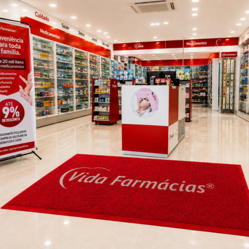 Tapete Capacho De Vinil Personalizado Ambiente Limp 120x50cm