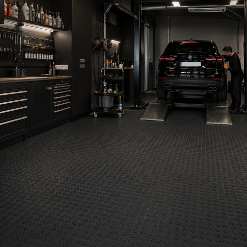 Piso Laminado Moeda Alta Durabilidade 65x450cm Preto