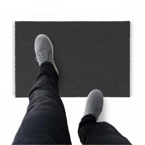 Tapete Capacho De Vinil Liso Original 180x60cm Grafite