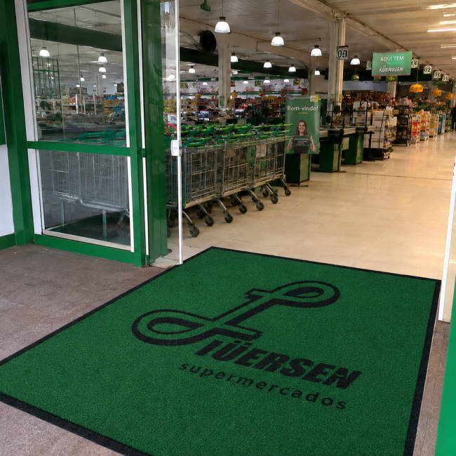 Tapete Capacho De Vinil Personalizado C Logomarca 150x120cm