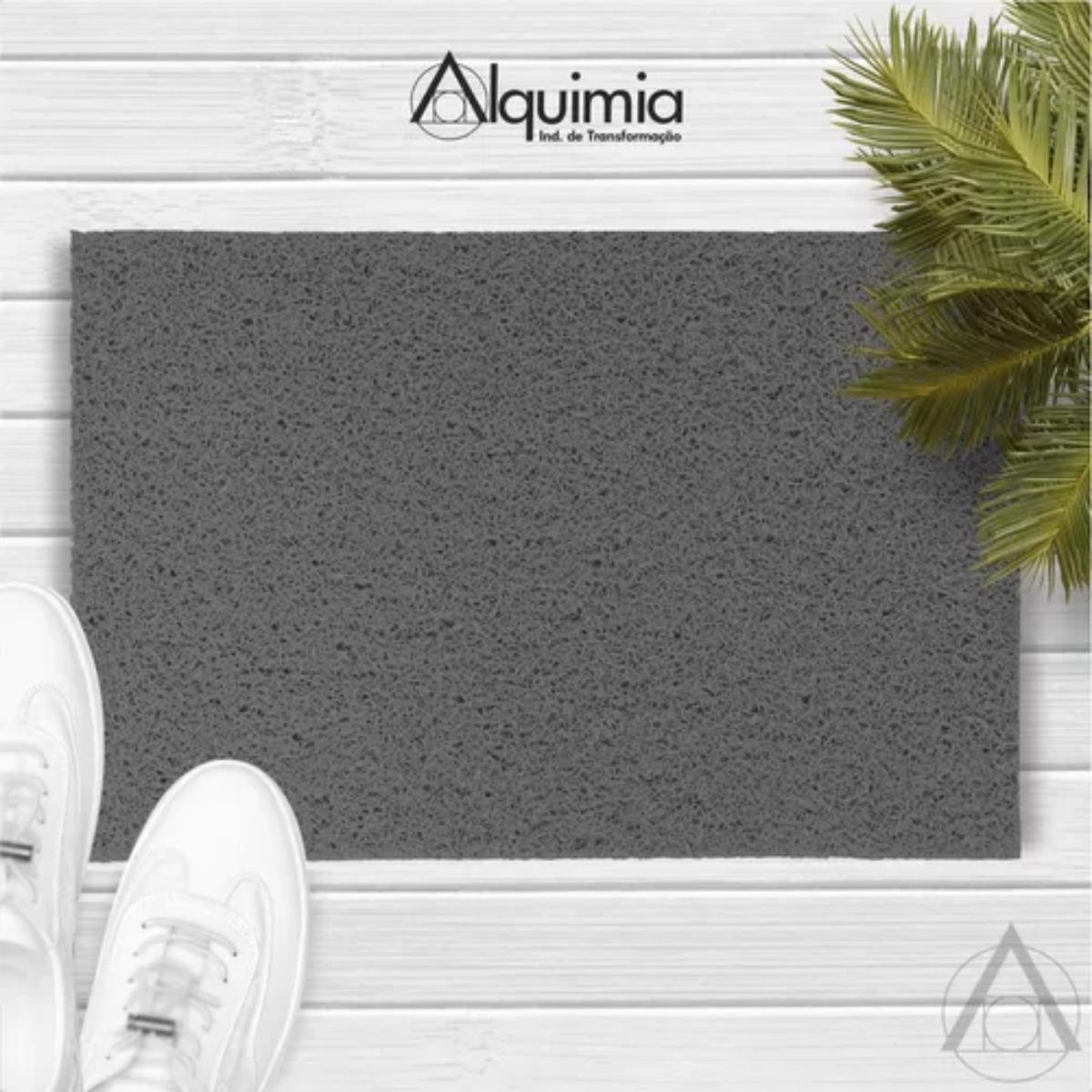 Tapete Capacho De Vinil Liso Rampas 500x60cm Verde Musgo