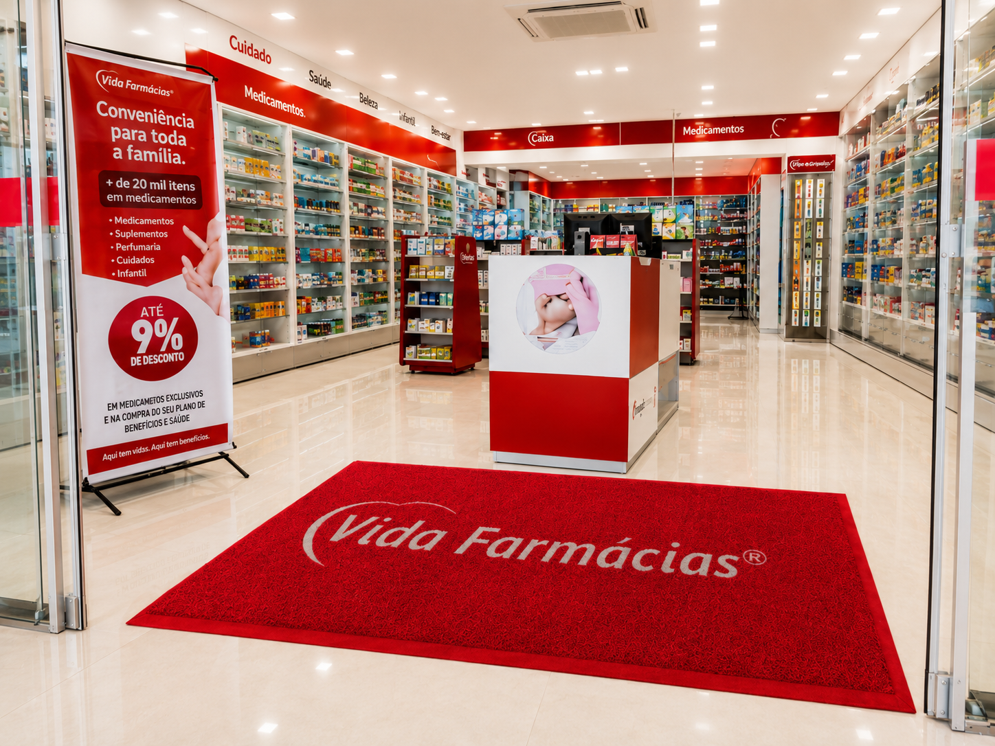 Tapete Capacho De Vinil Personalizado Ambiente Limp 120x50cm